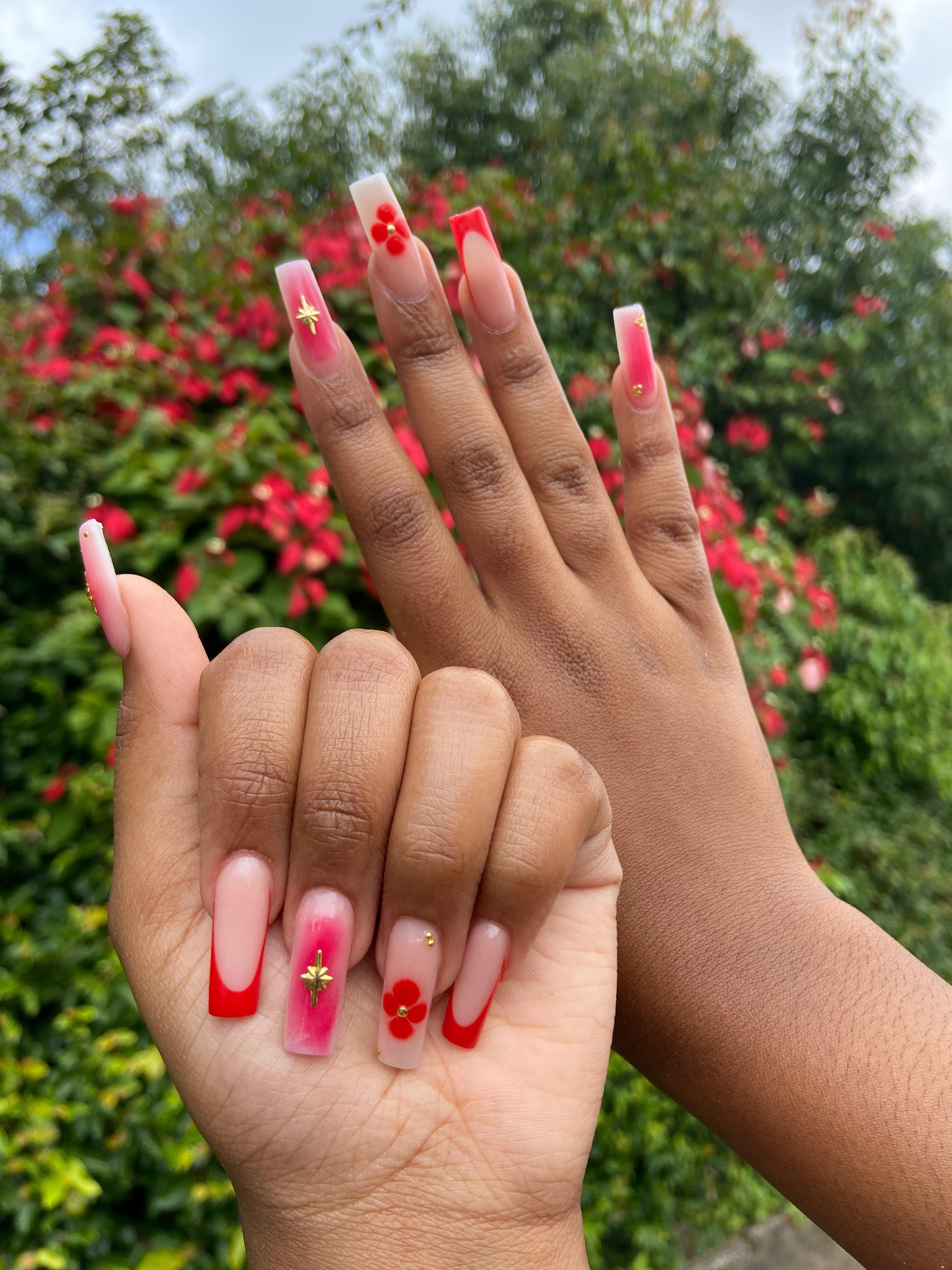 Model with elegant nails